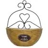 Cestas de Flores de Parede, Vasos de Flores, Cestas Suspensas, Decorações de Parede Tecidas para Interior e Exterior, Tecelagem de Bambu de Parede, Arte em Rattan Puramente Feita à Mão, Rattan de Imitação