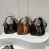 Perezoso Elegante Desperdicio Estilo Tierra Casual 2024 Invierno Nuevo Estilo Coreano Retro Gran Capacidad Bandolera Axilar Bolso Tote