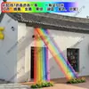 Decoração com Fita Arco-Íris para Casamentos, Festivais ao Ar Livre, Pontos Populares para Fotos, Decoração com Fita Arco-Íris Pendurada em Árvores
