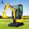 Miniexcavadora pequeña con piloto hidráulico completo de fábrica, con certificación CE/EPA, que puede exportar máquinas de gancho pequeñas multifunción.