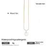 Accesorios de Collar de Acero Inoxidable Ojo de Gato Cuadrado Geométrico para Mujer, Cadena para Clavícula de Lujo Ligero y Gama Alta, Collares Transfronterizos Europeos y Americanos para Mujer