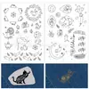 A4 Autoadhesivo Soluble en Agua No Tejido Patrón Bordado Pegar Animal Dibujo Lineal DIY Costura Bordado Estabilizador
