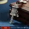 Colgante de rueda dorada Xizang Joyería colgante aleación mantra de seis caracteres pequeño mano giratoria cilindro de oro colgante de coche tres