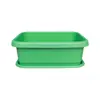 Maceta Grande para Verduras de Balcón Cebollín Cilantro Cebollín Pequeño Caja de Plantación Interior Maceta Grande Rectangular Gruesa de Plástico para Flores