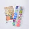 Decoración de uñas de Amazon con lentejuelas de mariposa, 12 cuadrículas, caja larga, lentejuelas para uñas, mariposa, redondas, color joyería para uñas