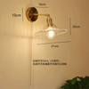 Lámpara de pared Retro Cable Nórdica bed & breakfast mesita de noche comedor comedor cafetería vidrio Net red con interruptor lámparas