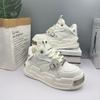 Heyang Nuevos Tenis de Moda Versátiles de Diseño Blanco Unisex para Pareja con Suela Gruesa y Aumento de Altura
