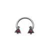 Anel Septo Nasal de Aço Inoxidável 316L Transfronteiriço Europeu e Americano Anel Ferradura Cor Degradê Anel Nasal C-Bar Anel Nasal Estilo Natal Piercing
