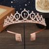 Accesorios para el cabello de corona diadema de plata para niños diadema para niños de Corea del Sur transfronterizo Amazon tocado de corona de diamantes de imitación Nuevo