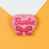 Pingente Chaveiro Barbie Rosa Boneca Barbie Bidimensional Pingente Mochila Escolar Chaveiro Amor Desenho Animado Silicone