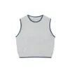 Colete de Tricô Canelado Cinza Estilo Casual Rumeng para Homens e Mulheres 2026 Primavera e Outono Camisa Camisa de Camada Suéter