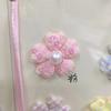 Tecido Flor Feita à Mão Acessórios DIY Lantejoulas Xadrez Flores Acessórios de Roupa Infantil Lantejoulas em Forma de Pêssego Cinco Pétalas