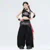 Ropa de Niñas para Danza Jazz Moderna Genial Niños JAZZ Ropa de Práctica de Street Dance Hip Hop Niños Espectáculo de Escenario Street Bang