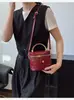 Bolso de Caja Popular Transfronterizo para Mujer 2025 Nuevo Bolso de Mano con Hilo Bordado de Rombos Bolso Bandolera de Hombro Único Estilo Pequeño de Fragancia Trendy