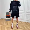Retro Americano Simple Verano Pesado Casual Americano Pantalones Cortos para Hombre y Mujer Pantalones Deportivos Sueltos Versátiles