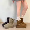 Botas de Nieve de Suela Gruesa de Felpa para Aumentar Altura para Mujer 2026 Otoño/Invierno Nuevos Zapatos de Algodón Cálidos Engrosados de Media Caña con Hebilla de Cinturón Bidireccional Modernos