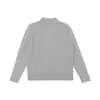 Yidao Vintage 2026 Otoño Nuevo Suéter de Punto Trenzado con Cremallera Media y Cuello Alto Suéter Pulóver Casual Retro Holgazán
