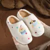 Pantuflas de Algodón con Perrito de Dibujos Animados para Mujer Otoño Invierno Interiores Hogar Suela Gruesa Antideslizantes Felpa Cálidas Pantuflas de Algodón para Pareja Invierno