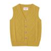Chaleco de punto de lana para niñas, de algodón, con cuello en V, estilo europeo y americano, para primavera y otoño, suéter para niños