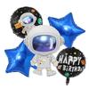 [Hengyue] Decoração para festa temática espacial de aniversário de bebê com desenho animado de astronauta, foguete, nave espacial e balão