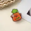 Clipes de papel temáticos de desenhos animados da moda, dupla face, com designs fofos de vegetais e cenouras, feitos de acrílico e PP, para organizar e prender notas adesivas
