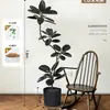 Planta Verde Artificial Black Diamond para Interior Sala de Estar Planta Grande de Piso en Maceta Planta Biónica de Gama Alta Adornos Decorativos Árbol Falso