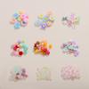 Rede de resina tridimensional vermelha mini flor unha unha broca de unhas decoração DIY brincos flor jóias acessórios materiais