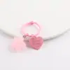 Llavero de Etiqueta Transparente de Gelatina Colorida con Forma de Estrella y Corazón, Materiales de Accesorios con Colgantes de Cuentas Hechos a Mano para DIY