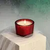 O Mais Vendido da Amazon 5535 Copo Porta Velas Listrado Vertical, Copo Listrado Colorido com Efeitos de Luz e Sombra, Vela de Aromaterapia, Fragrância