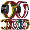 Adequado para pulseira de relógio de nylon tecida de peça única com padrão vertical colorido para Fitbit Versa Lite/vsa2