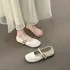 Zapatos Mary Jane Plateados Retro Franceses 2025 Primavera Nuevo Estilo Falda Brisa de Noche Planos Elegantes Suaves Zapatos de Mujer Modernos