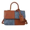 Bolso Mensajero Simple Bolso de Hombro Textil Moda Nuevo Diseño 2023 Pequeño Crowdsourcing Empalme para Mujer Contraste de Color Bolso Cuadrado Pequeño