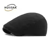 Nuevo Otoño Retro Lunares Pequeños Fieltro de Lana Gorra Plana para Mujer Estilo Británico Retro Gorra Plana Informal Versátil Boina