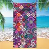 Toalla de playa de microfibra con mandala, bestseller transfronterizo de Amazon, toalla impresa digitalmente, toalla de baño para la playa, toalla de secado rápido
