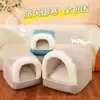 Casa popular cerrada para gatos y perros, acolchada y engrosada para una sensación de seguridad, suministros para mascotas desmontables y lavables