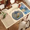 Jogo Americano Retro Estilo Americano, Toalha de Mesa de Luxo Leve e de Alta Qualidade, Impermeável, à Prova de Óleo, Lavável, Resistente ao Calor, Protetor de Superfície para Mesa de Centro