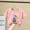 Camiseta de Manga Corta para Niña Verano 2026 Nueva Elegante a la Moda Ropa de Verano para Niños, Camiseta Base de Algodón Puro para Niños Mayores