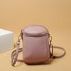 Fabricante de Bolsos de Cuero Genuino Transfronterizos para Mujer al por Mayor Bolso Retro para Teléfono Móvil de Mujer Bolso Cruzado Mini Bolso de Hombro Estilo Occidental con Textura