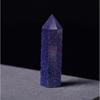 Atacado de Fábrica Coluna de Cristal Natural Pedra de Areia Azul Coluna de Cristal Borda Hexagonal Ornamentos de Pedra Artesanato para Decoração de Casa