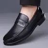 Mocasines para Hombre, Zapatos de Verano y Primavera Bajos sin Cordones, Mocasines de Piel, Zapatos Huecos para Hombre, Zapatos Casuales Transpirables