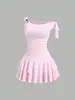 En Stock Transfronterizo Amazon Aliexpress Nueva Moda Elegante Espalda Descubierta Diseño Estilo Pastel Cuello Halter Ajustado Vestido