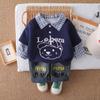 Trajes de Primavera y Otoño para Niños 2025 Nuevo Conjunto de Dos Piezas de Sudaderas Casuales para Niños Guapos Ropa de Primavera y Otoño para Bebés a la Moda