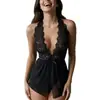 Amazon Ebay Estilo Caliente Sexy Transparente Encaje Profundo en V Lencería Suspensoras Sexy Bata de Noche Comercio Electrónico Transfronterizo en Stock