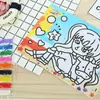 Pintura de arena a color para niños, DIY, pintado a mano, graffiti, pintura, juguete educativo para jardín de infantes, arte para estudiantes, pintura de arena