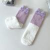 Calcetines de terciopelo coral para mujer, de invierno, gruesos y cálidos, con dibujos animados, para dormir y estar en casa.