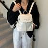 Mochila Fashion com Laço Bolsa Feminina 2025 Verão Nova Mochila Estilo Coreano Estilo Faculdade Bolsa de Balde Portátil