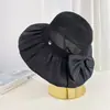 Chapéu de Pescador Respirável de Proteção Solar de Verão Feminino com Costura de Strass e Design Vazado, Chapéu para Viagem ao Ar Livre, Férias na Praia