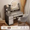 Tocador para Dormitorio, Modelo Nuevo Simple y Moderno 2026, Lujo Ligero con Sensación de Alta Gama, Tocador de Maquillaje para Dormitorio Principal, Escritorio y Gabinete de Almacenamiento Todo en Uno