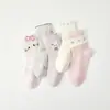 Calcetines de Algodón Jacquard para Niños Seis Dedos Primavera y Otoño Calcetines de Punto Sin Costuras para Niños y Niñas Calcetines Finos de Algodón para Bebés 0-15 Años