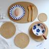 Estilo Japonés Lino Paja Aislamiento Térmico Tejido Mantel Individual Aislamiento Térmico Anti-Quemaduras Posavasos Salvamanteles Productos para el Hogar Salvamanteles Vintage